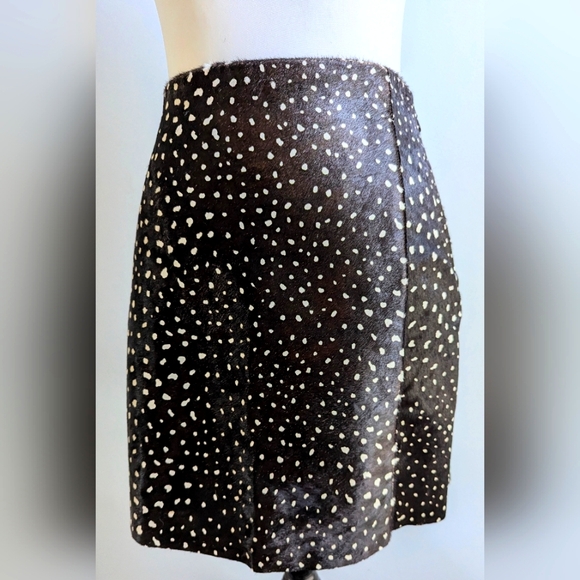 Saturday by Kate Spade Cow Hide Mini Skirt Size 00 - Picture 1 of 10
